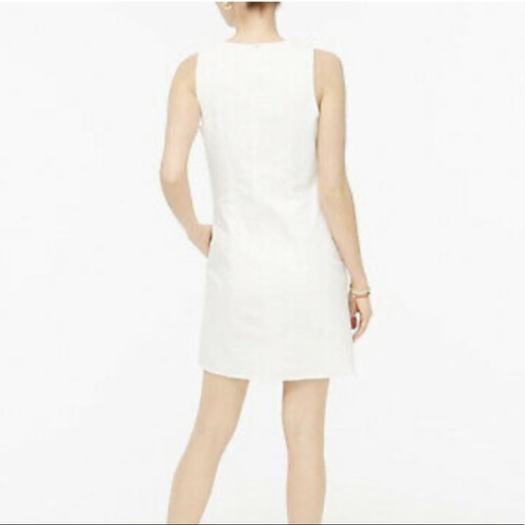 J Crew White Denim Shift Mini Dress size 2 - Picture 2 of 9
